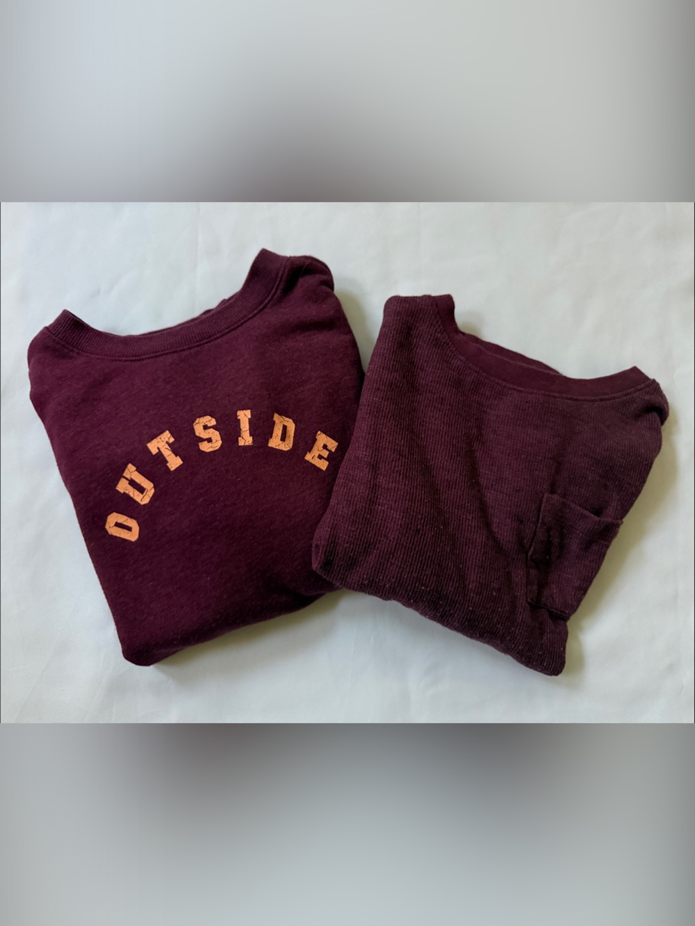 Cat & Jack Maroon Sweatshirt and Long Sleeve Shirt